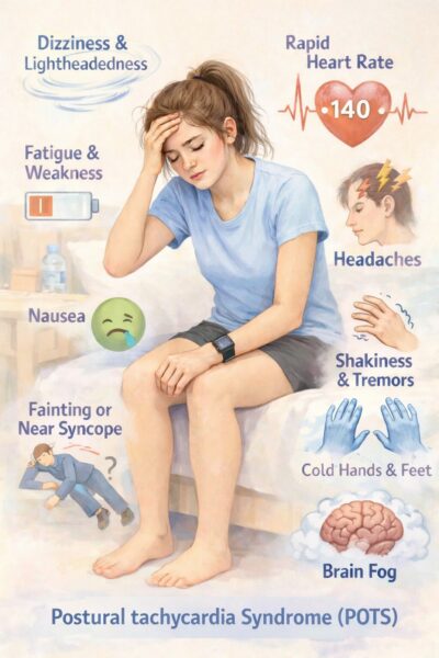 Postural Tachycardia Syndrome symptoms illustrated